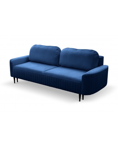 Canapé Orfeo Velluto 11 blue véritable lit 2 places - Matelas haute élasticité, parfait pour un usage quotidien