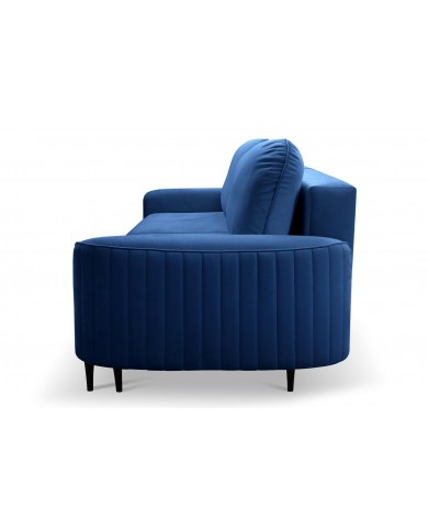 Canapé Orfeo Velluto 11 blue véritable lit 2 places - Matelas haute élasticité, parfait pour un usage quotidien