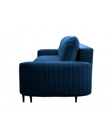 Canapé Orfeo Velluto 11 blue véritable lit 2 places - Matelas haute élasticité, parfait pour un usage quotidien