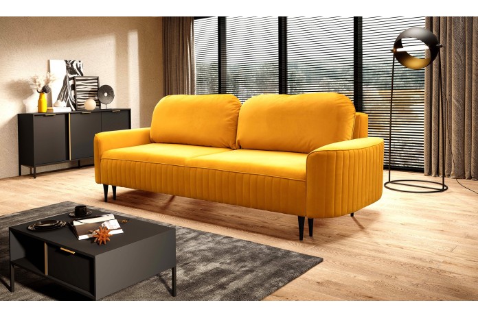 Canapé Orfeo Velluto 8 Premium véritable lit 2 places - Matelas haute élasticité, parfait pour un usage quotidien