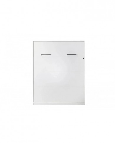 Lit escamotable vertical 160×200 cm blanc | Gain de place