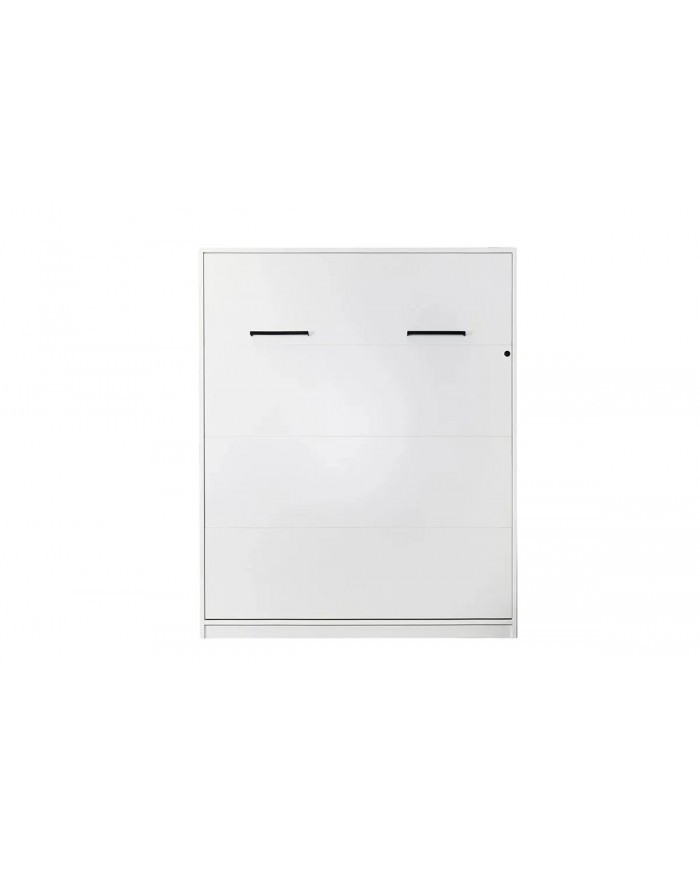 Lit escamotable vertical 160×200 cm blanc | Gain de place