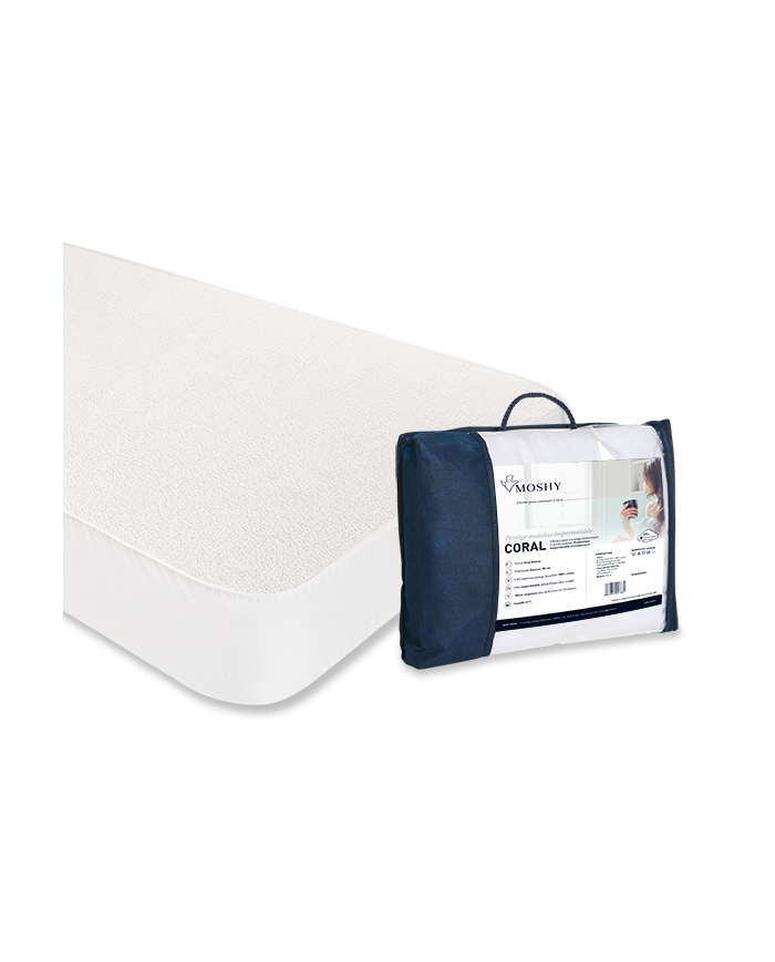 Protège Matelas Forme drap housse imperméable et respirant CORAL