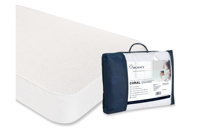 Protège Matelas Forme drap housse imperméable et respirant CORAL