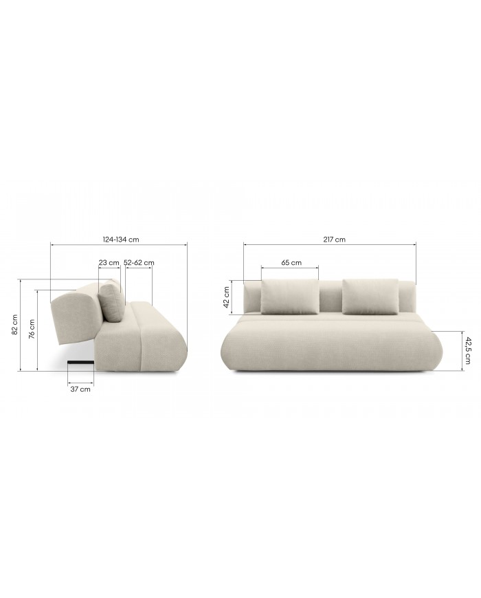 Canapé-lit MODULO – Design, confort :  Un confort d’assise exceptionnel, Un couchage digne d’un vrai lit