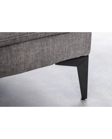 Canapé d'angle BROOKLYN 295 cm - Velours gris foncé avec angle droit, style contemporain & confort XL