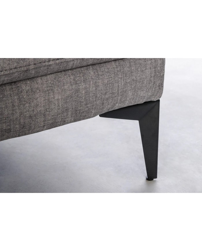 Canapé d'angle BROOKLYN 295 cm - Velours gris foncé avec angle droit, style contemporain & confort XL