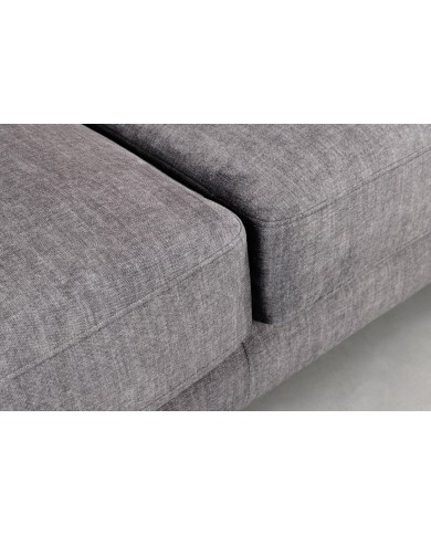 Canapé d'angle BROOKLYN 295 cm - Velours gris foncé avec angle droit, style contemporain & confort XL
