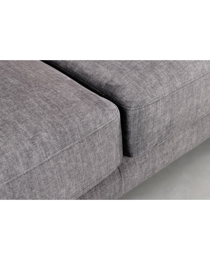 Canapé d'angle BROOKLYN 295 cm - Velours gris foncé avec angle droit, style contemporain & confort XL