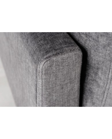 Canapé d'angle BROOKLYN 295 cm - Velours gris foncé avec angle droit, style contemporain & confort XL