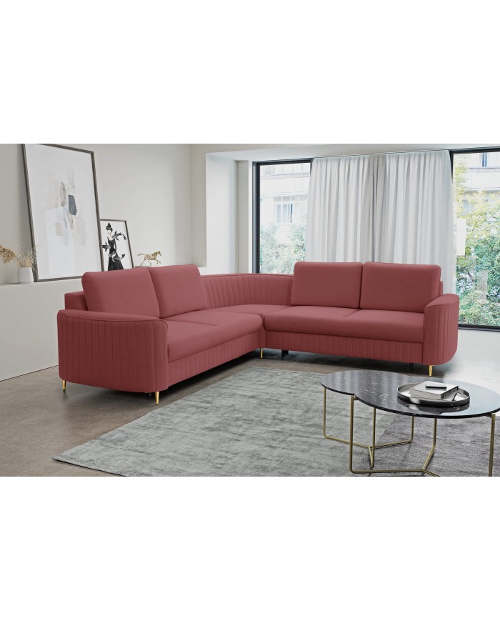 ORPHEO VELUTTO™ – CANAPÉ D’ANGLE PRESTIGE AVEC COUCHAGE INTÉGRÉ & STYLE GLAMOUR