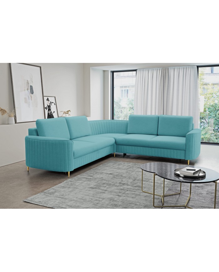 ORPHEO VELUTTO™ – CANAPÉ D’ANGLE PRESTIGE AVEC COUCHAGE INTÉGRÉ & STYLE GLAMOUR
