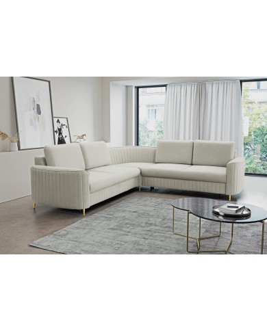 ORPHEO VELUTTO™ – CANAPÉ D’ANGLE PRESTIGE AVEC COUCHAGE INTÉGRÉ & STYLE GLAMOUR
