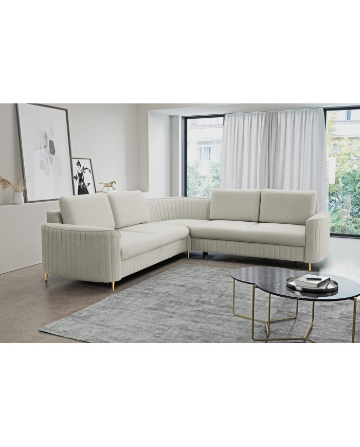 ORPHEO VELUTTO™ – CANAPÉ D’ANGLE PRESTIGE AVEC COUCHAGE INTÉGRÉ & STYLE GLAMOUR