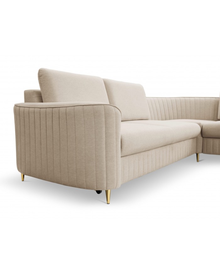 ORPHEO VELUTTO™ – CANAPÉ D’ANGLE PRESTIGE AVEC COUCHAGE INTÉGRÉ & STYLE GLAMOUR