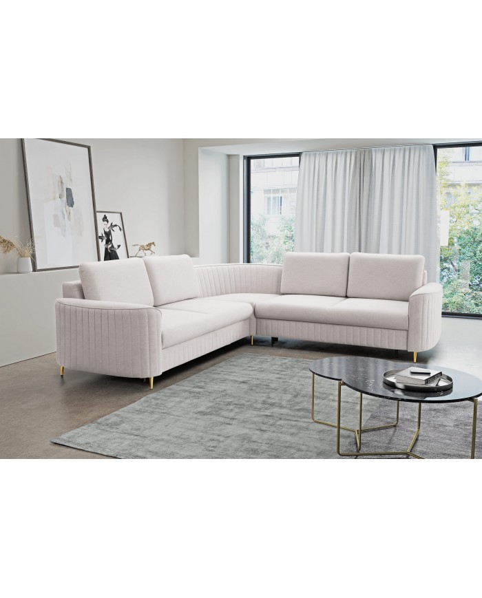 ORPHEO VELUTTO™ – CANAPÉ D’ANGLE PRESTIGE AVEC COUCHAGE INTÉGRÉ & STYLE GLAMOUR