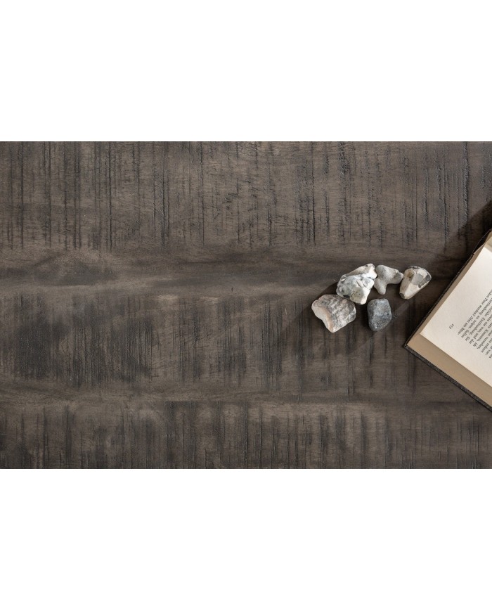 BANC RACK "IRONWOOD 125" –   Acier brut & bois massif Acacia gris – Design 100 % authentique