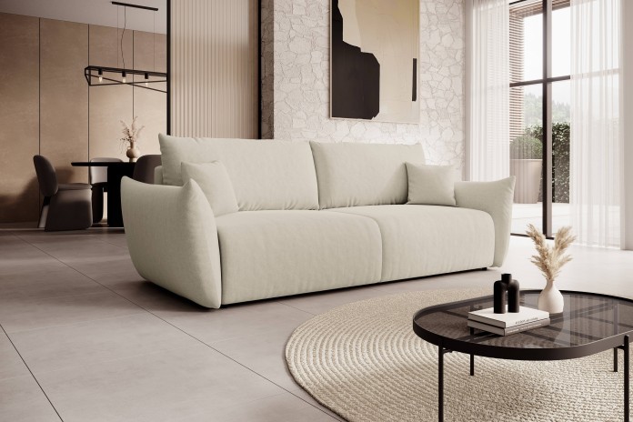 Canapé convertible coffre ALLORA 240 cm - Grand confort & design moderne
