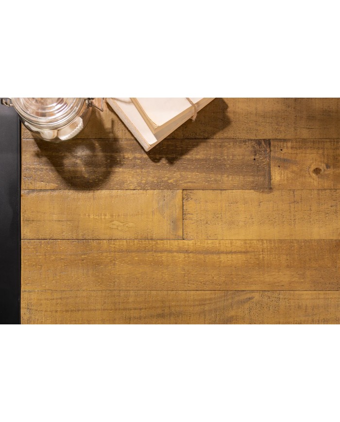 Meuble TV Industriel 200 cm en pin massif naturel & Métal Elderwood