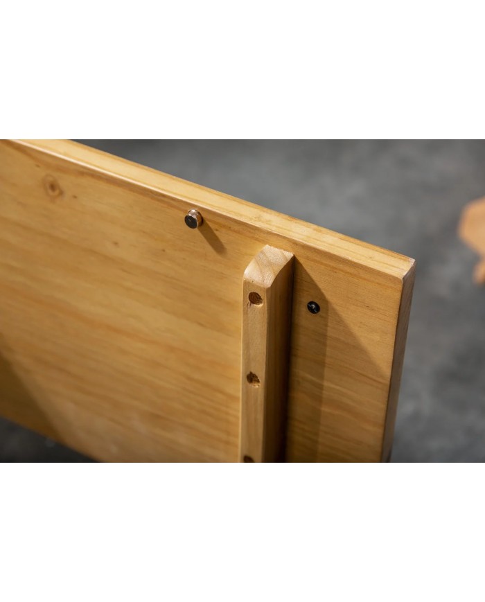 Meuble TV Industriel 200 cm en pin massif naturel & Métal Elderwood