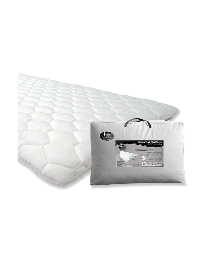 Surmatelas Double plateaux Piqués Viscoélastique 7 cm CONFORLINE
