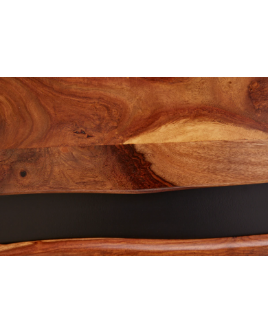 Meuble TV 2 portes 160 cm en bois massif de seesham & métal Sierra Wood