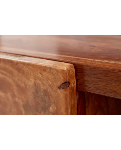 Meuble TV 2 portes 160 cm en bois massif de seesham & métal Sierra Wood