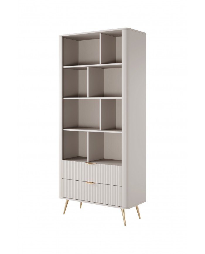 Bibliothèque avec double tiroirs 89 cm Lanty