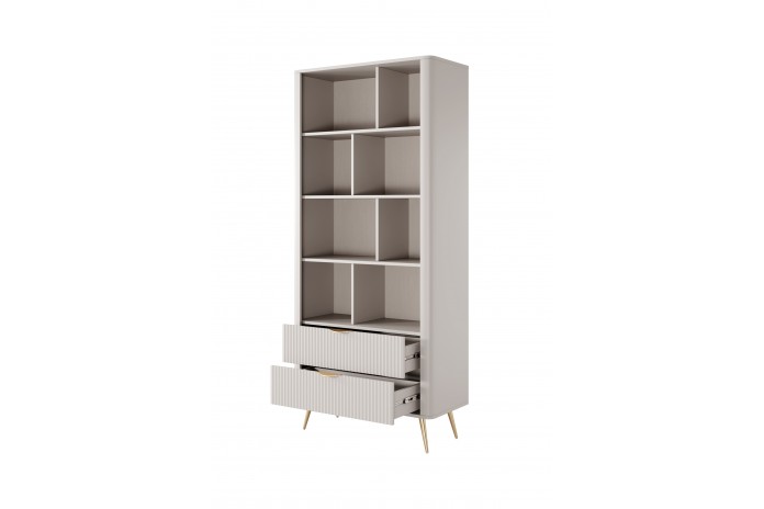 Bibliothèque avec double tiroirs 89 cm Lanty