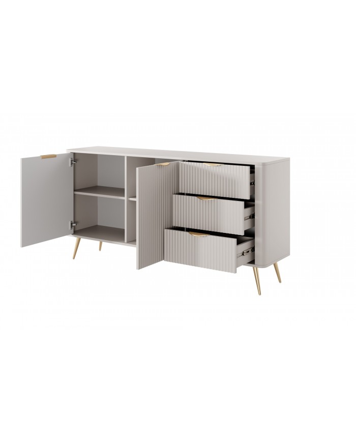 Commode Design 2 portes 3 tiroirs 160 cm LANTY