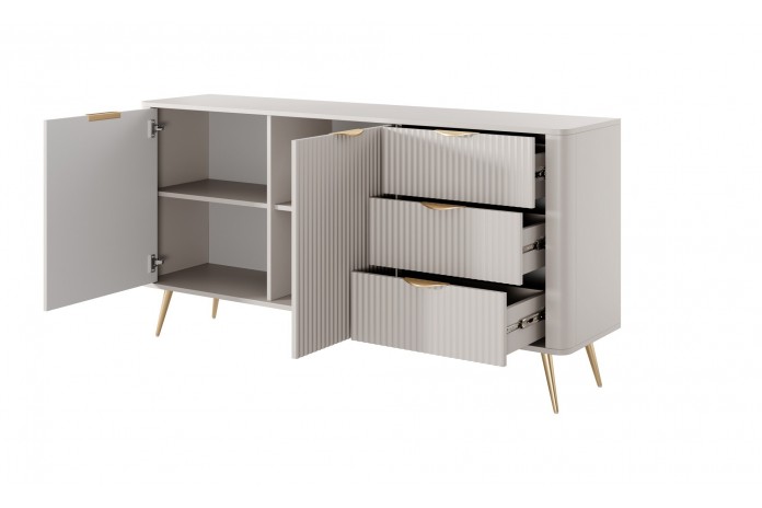 Commode Design 2 portes 3 tiroirs 160 cm LANTY
