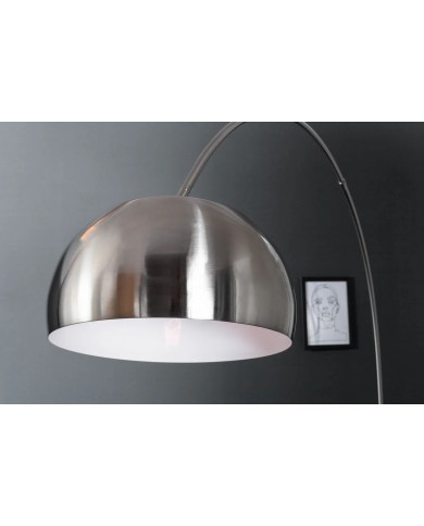 Lampadaire ajustable 170-210 cm chrome satiné avec base en marbre BIG BOW