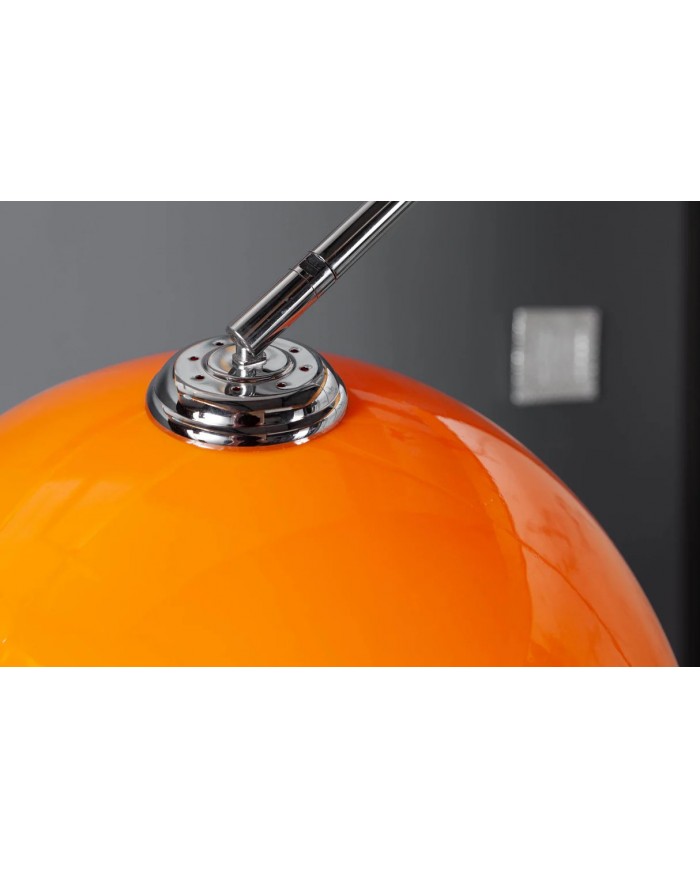Lampadaire ajustable 175-205 cm orange avec base en marbre BIG BOW