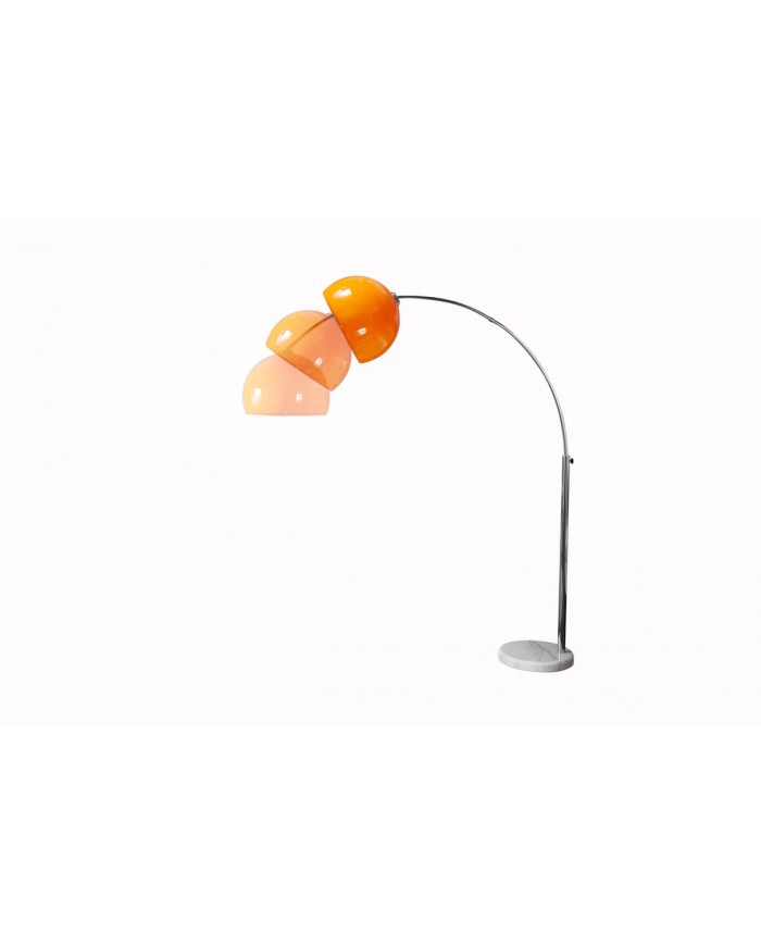 Lampadaire ajustable 175-205 cm orange avec base en marbre BIG BOW