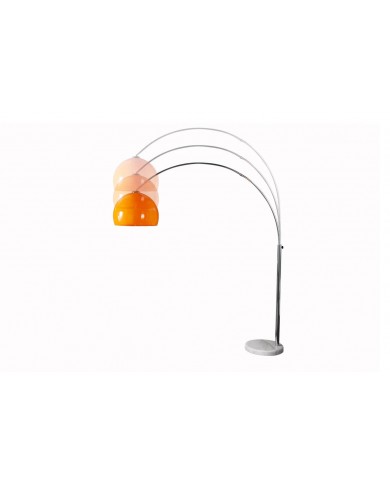 Lampadaire ajustable 175-205 cm orange avec base en marbre BIG BOW