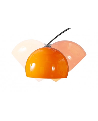 Lampadaire ajustable 175-205 cm orange avec base en marbre BIG BOW