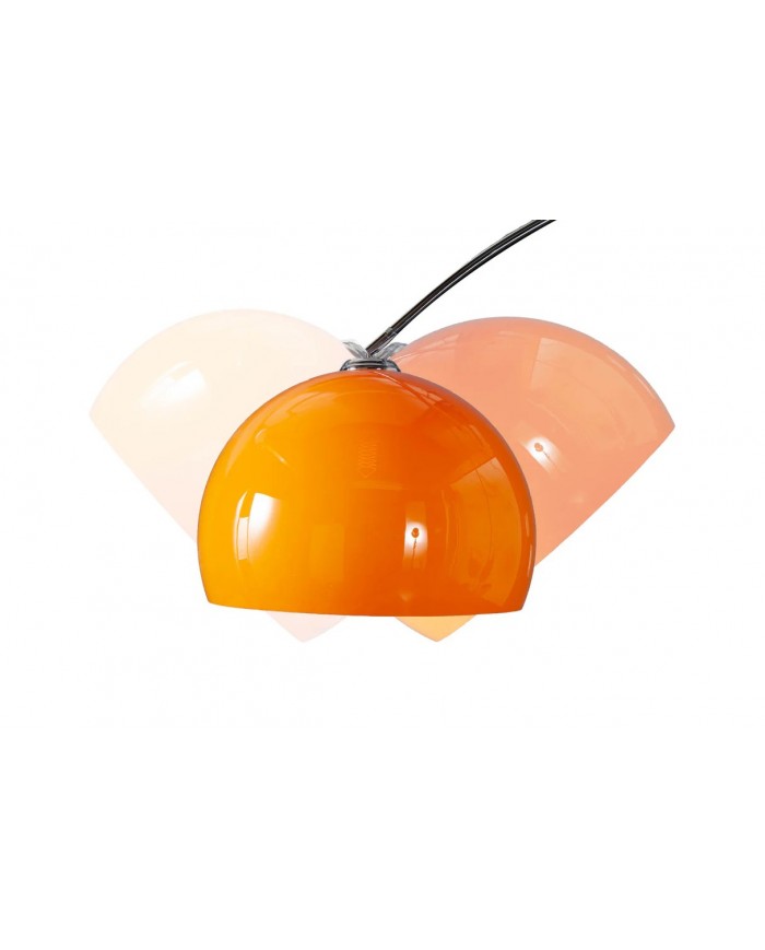 Lampadaire ajustable 175-205 cm orange avec base en marbre BIG BOW