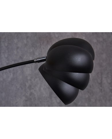 Lampadaire avec 5 bras orientables 205 cm noir doré avec base en marbre FIVE LIGHTS