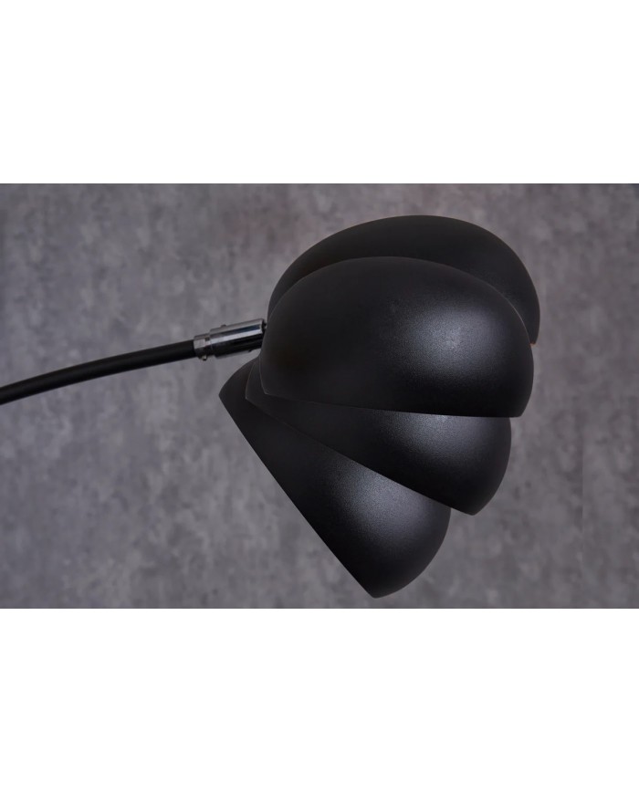 Lampadaire avec 5 bras orientables 205 cm noir doré avec base en marbre FIVE LIGHTS