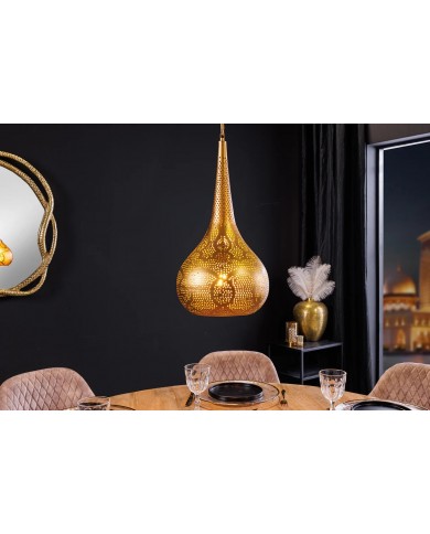 Lampe suspendue métal doré fait main Ø50 cm ORIENTAL LIVING