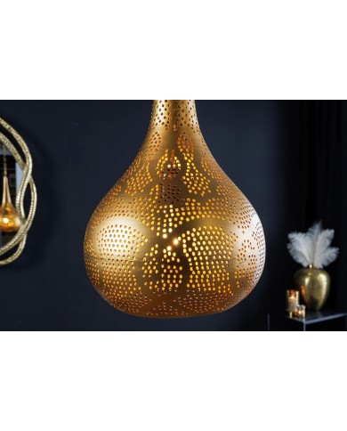 Lampe suspendue métal doré fait main Ø50 cm ORIENTAL LIVING