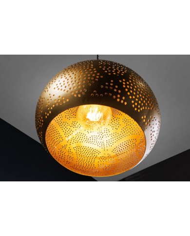 Lampe suspendue métal doré fait main Ø50 cm ORIENTAL LIVING