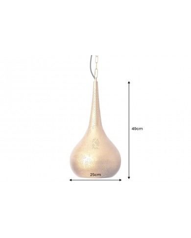Lampe suspendue métal doré fait main Ø50 cm ORIENTAL LIVING