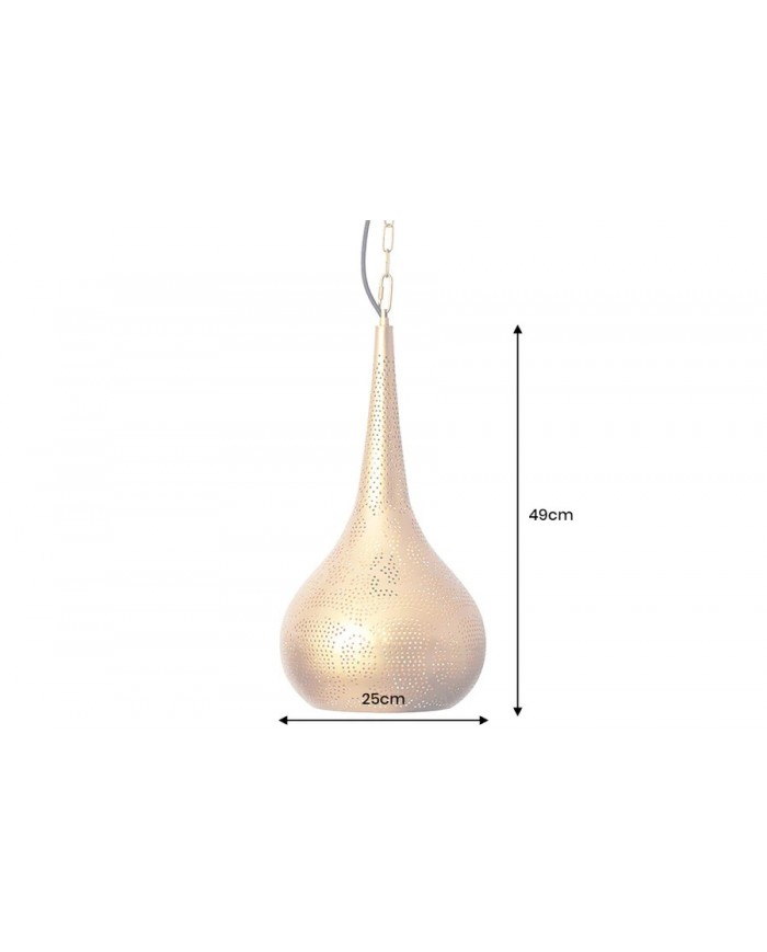 Lampe suspendue métal doré fait main Ø50 cm ORIENTAL LIVING
