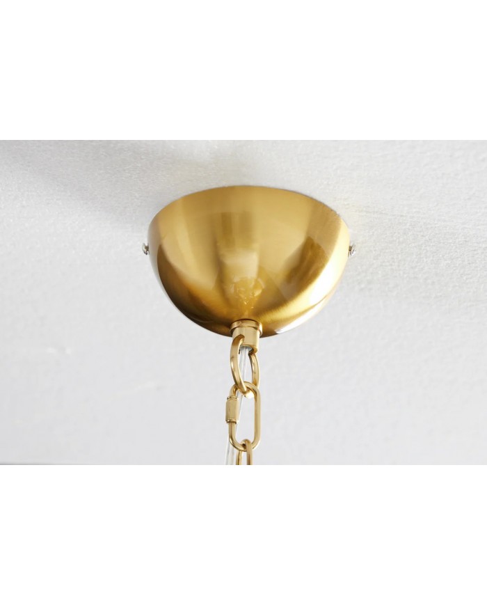 Lampe suspendue pétales métal doré design 63 cm INFINITY