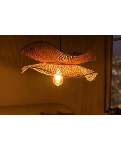 Lampe suspendue en bambou naturel fait main 80 cm ORGANIC LIVING
