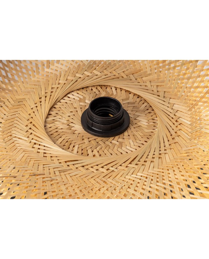 Lampe suspendue en bambou naturel fait main 80 cm ORGANIC LIVING