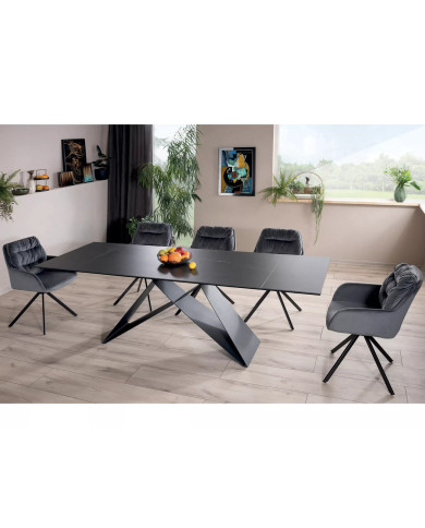 Table extensible à rallonge avec plateau en céramique Weston