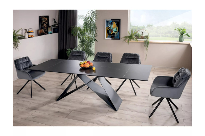 Table extensible à rallonge avec plateau en céramique Weston