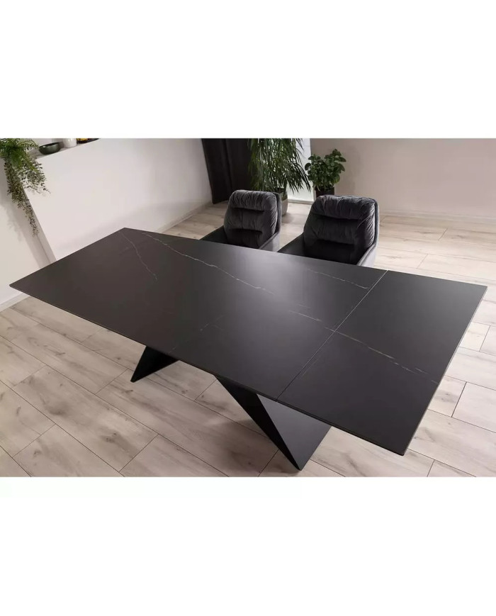 Table extensible à rallonge avec plateau en céramique Weston